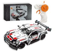 Voiture Rc F1 À Partir De 8 Ans Compatible avec Lego Technic, Modèle Blanc 389 Pièces 1:16 avec Télécommande 2,4g Hz, Cadeau d'anniversaire Parfait pour Les Enfants De 10 11 12 13 14 15 Ans