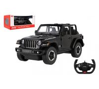 Voiture RC Jeep Wrangler Rubicon plastique noir 29cm 2.4GHz télécommande avec batterie
