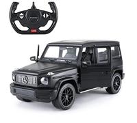 Voiture RC Mercedes-Benz G63 AMG sous Licence Officielle - Échelle 1:14 - Noir - Télécommandée avec amortisseurs sur Les Roues Avant - Convient pour Une Utilisation en intérieur et en extérieur