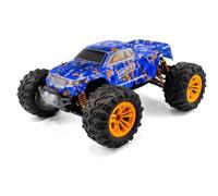 Voiture RC RMT TwinRaptor Bleu 1:12 - 4WD Monster Truck avec 46 km/h, entraînement en métal, lumière LED, étanche, commande proportionnelle