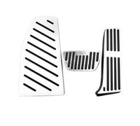 Voiture Repose-Pieds Pédale pour RAV4 pour XA50 2019-2024 pour Hybrides Véhicules Couvre-pédales D'accélérateur Frein Repose-Pieds Coussinets Pédale(at 3pcs Silver)