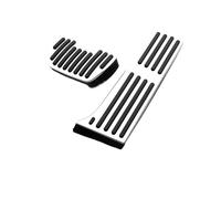 Voiture Repose-Pieds Pédale pour RAV4 pour XA50 2019-2024 pour Hybrides Véhicules Couvre-pédales D'accélérateur Frein Repose-Pieds Coussinets Pédale(at 2pcs Silver)