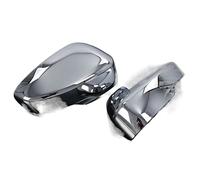 Voiture Rétroviseur Capuchon Pour Mitsubishi Pour Eclipse Pour Cross Style Fibre Carbone Voiture Rétroviseur Latéral Couverture Capuchon Autocollants 2017 2018 2019 (Color : Argent)