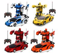 Voiture Robot 1:18 Rc Pour Enfants, Voiture Transformable, Jouet, Télécommande, Modèle De Véhicule À Un Bouton, Cadeau Pour Garçon