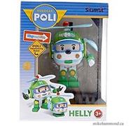 Robocar Poli Robocar Transformable Héli l'hélicoptère Réplique officielle Se transforme Robot ou en Voiture super rapidement 10 cm Jouet Maternelle, 54207, Multicolore, 6 l x 5,5 L x 10 H