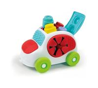 Clementoni – Voiture sensorielle Clemmy – 6-36 mois, 8 blocs souples, textures tactiles, lavable