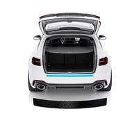Voiture Seuil de Coffre Arrière Pare-Chocs Protection Film pour Volvo EX30 2023 Fibre Carbone Autocollants, Noir Bandes Décoratives Anti Rayures