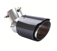 Voiture Silencieux Queue Embout D'échappement En Fibre De Carbone Voiture Coude Réglable Acier Inoxydable 63 89 Mm Coque Plastique ABS