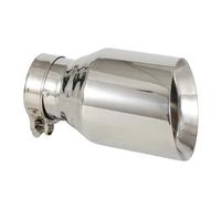 Voiture Silencieux Queue Unique Sortie Droit Noir Embout De Pot D'échappement Universel Chromé En Acier Inoxydable 304 1Pièce(63MM IN 89MM OUT)