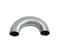 Voiture Silencieux Tuyau Coude De Tuyau D'échappement De Voiture d'acier Inoxydable 19mm-102mm Coude De Soudure De Tuyau De Courbure De 180 Degrés Tuyaux 'échappement(51mm)