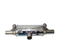Voiture Silencieux Tuyau D'échappement Voiture Forme T Pompe À Vide Silencieux Valve Variable Télécommande Universelle Acier Inoxydable Un Sur Deux(76MM)