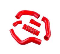 Voiture Silicone Intercooler Tuyau Ensemble Pour Ford Pour Mondeo MK3 ST TDCi 2.0 2.2 Turbo(Red)