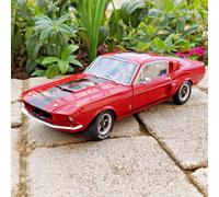 VOITURE SOLIDO FORD MUSTANG SHELBY GT 500 ROUGE 1967 1:18 N.B S1802909