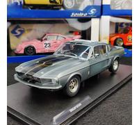 VOITURE SOLIDO FORD MUSTANG SHELBY GT500 GREY BLACK STRIPES 1967 1:18 NEUF BOITE