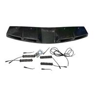 Voiture Spoiler 4 Pièces Becquet De Toit Avant avec Barre Lumineuse Dôme DRL Projecteur LED Lampe Jour pour Land pour Rover pour Defender 90 110 130 Becquets Avant(Aspect Fibre de Carbone)