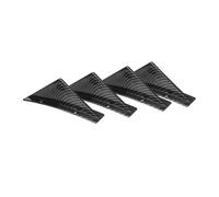 Voiture Spoiler Voiture Pare-Chocs Arrière Lèvre Triangle Shark Fin Spoiler pour A3 A4 A6 A7 A8 TT Accessoires(Aspect Fibre de Carbone)