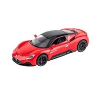 Voiture Sport Alliage Moulé sous Pression 1:32 pour Maserati MC20 Coupe Miniature Métal Son Lumière Jouet Collection D'ornements Jouets Non RC(Rouge)