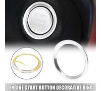 Voiture Start Bouton Décoratif Anneau Pousser Interrupteur Bord Anneau Argenté