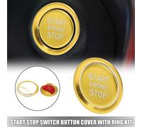 Voiture Start Stop Interrupteur Decoration Bouton Capuchon avec Anneau Kit Doré
