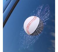Voiture Style Baseball Football Tennis Stéréo Voiture Cassée Autocollant Frappe Fenêtre Verre Auto-Autocollants Adhésif Balle Q4d0 3D Car Decal