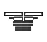 voiture support pied Bande de seuil de voiture en cuir anti-coup de pied pour pédale de bienvenue, compatible avec Haval H9 2024 escalier véhicule pédale pied(One set black)