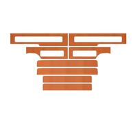 voiture support pied Bande de seuil de voiture en cuir anti-coup de pied pour pédale de bienvenue, compatible avec Haval H9 2024 marchepied voiture(One set brown)