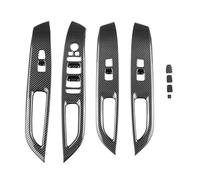 Voiture Tableau Bord Autocollant Garniture De Couvercle Bouton Lève-vitre En Fibre Carbone Pour Hyundai Pour Tucson 2022-2023 Climatiseur Commande Cadre Autocollant