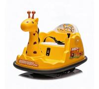 Voiture Tamponneuse Électrique Enfant Rotation 360 Télécommande Voiture Bumper Électrique Enfant 2-5 Ans Lumières LED Musique Claxon 6V Jouet Anti-Choc Idéal Cadeau Garçon Fille
