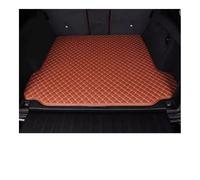 Voiture Tapis de Coffre Compatible avec MG 4 pour Mulan 2022 2023 Cuir Synthétique Personnalisé Détails Intérieurs des Tapis Coffre(Marron)