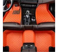 Voiture Tapis De Sol en Cuir pour Genesis GV70 EV 2023-2025 (LHD), Personnaliser Tapis De Tout Temps en Cuir Voiture Anti-DéRapants Tapis Accessoires,G/Orange