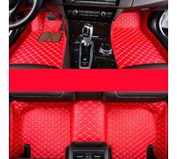 ZMXRF Voiture Tapis Sol pour Suzuki Ignis 2017-2024,Cuir Foot Pads Coussinets Pieds Antidérapant Tapis Car Imperméable Tapis Protection,Red
