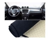 Voiture Tapis Tableau Bord Couverture Tableau Bord Voiture Tapis Anti-lumière D'instruments Compatible avec Suzuki pour Vitara LY 2015 2016 2017 2018 2019 2020 2021 2022(B LHD Black)
