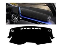 Voiture Tapis Tableau Bord Couverture Tableau Bord Voiture Tapis Antidérapant Pour Éviter La Lumière Compatible Avec Toyota Pour C-HR Pour CHR 2016 2017 2018 2019 2020 2021 2022 2023(A LHD Black Side)
