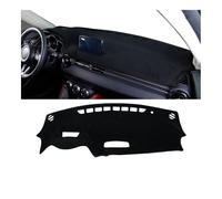Voiture Tapis Tableau Bord Tapis Couverture Tableau Bord Voiture D'instruments Antidérapant Compatible avec Mazda 2 DJ DL 2015 2016 2017 2018 2019 2020 2021 2022 2023(A LHD Black Side)