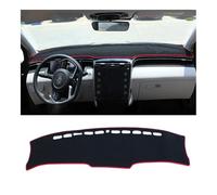Voiture Tapis Tableau Bord Tapis Couverture Tableau Bord Voiture Pare-Soleil Intérieur Compatible avec Hyundai pour Tucson NX4 2021 2022 2023(Red Side)