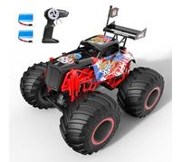 Voiture Télécommandé avec Grandes Roues 2,4 GHz 1:14 échelle de Monster Truck Tout Terrain 2 Piles Rechargeables 50+ Minutes de Temps de Jeu Cadeaux Camion Monstre pour garçons et Filles