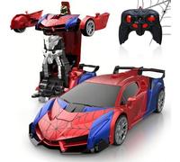 Voiture Telecommandé Enfant, 2.4Ghz Voitures Télécommandée Transformable en Robot Jouets Enfants 3 4 5 6 7 8 9 Ans Garçon Fille, Spider RC Car Cadeau Anniversaire Noël Jeux Intérieur Extérieur