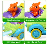Voiture Telecommandé Enfant, Dinosaure Telecommandé Enfant, Jouet Dinosaure Avec Lumières Et Musique,Jouet Dinosaure À Partir De 2 Ans, Cadeau D'anniversaire Et De Noël Parfait Pour Bébés