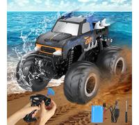Voiture Telecommandé Enfant Tout Terrain Amphibie 1:16, Camion Monstre Truck Tout Terrain Off-Road RC Voiture Radiocommandée avec 4 5 6 7 8 9 Enfants Filles Cadeaux, 4WD 2,4 GHz, 20KM/H, 360° Rotation