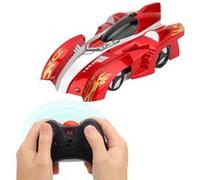 Voiture Télécommande Rechargeable 360 Degree Rotation Climbing Wall Stunt Led Light Remote Control Rc Car (Red) Cadeau Noël pour enfant G