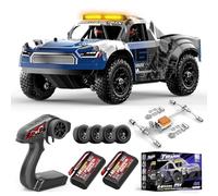 Voiture Télécommandée 1:16, 2,4GHz Rapide 36 km/h, Véhicule Électrique Tout Terrain 4WD Résistant à l’Eau avec Doubles Batteries, Pneus Drift & Tout-Terrain, Transmission Métal et Éclairage LED