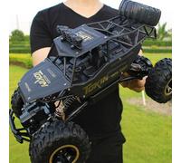 Voiture Télécommandée 4WD Tout-Terrain Double Moteurs Avec Phares et Pneus XXL Noir YONIS
