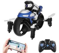 Voiture Télécommandée Avec Caméra,Moto Et Drone,2 En 1,Drifting Et Flipping,Quadricoptère Avec 2 Piles,Voiture Jouet Pour Garçons Et Filles