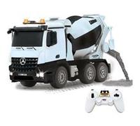 JAMARA Mercedes-Benz Arocs Liebherr 1:20 2,4 GHz - Licence Officielle - Son d'avertissement de recul - 4 Roues motrices - Pneus en Caoutchouc profilés - Lumière LED - Tambour mélangeur Rotatif avec