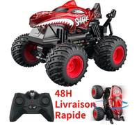 Voiture télécommandée dinosaure,Jouet de RC Monster Truck-Voiture telecommandée Enfant Tout-Terrain avec lumières et sons
