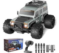 Voiture Télécommandée,Échelle 1:16,Voiture Rc 4Wd Avec Lumières Led,Voiture Jouet De Course À Grande Vitesse 2,4 Ghz 45 Km/H,2 Batteries Rechargeables
