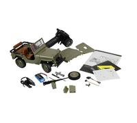 Voiture télécommandée Jeep Willys MB - Amewi - 1:14 - Vert - Éclairage LED - Treuil fonctionnel