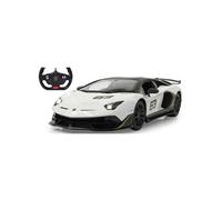 Jamara - 405172 - Lamborghini Aventador SVJ - 1:14 - Blanc - 2,4 GHz - Jusqu'à 1 heure de conduite à environ 9 km/h, détails parfaits, finition de qualité supérieure.