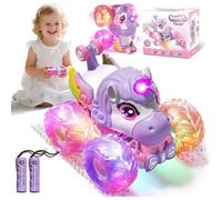 Voiture télécommandée Licorne Monster Truck 1/20, 3+ ans, Musique & Lumière, Rotation 360°.