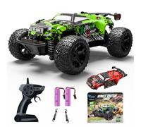Voiture Télécommandée Monster Truck, Voiture Telecommandé 1:18 avec éclairage de carrosserie/Double Coque, Monster Truck Télécommandé pour Enfants de 3 4 6 8 Ans